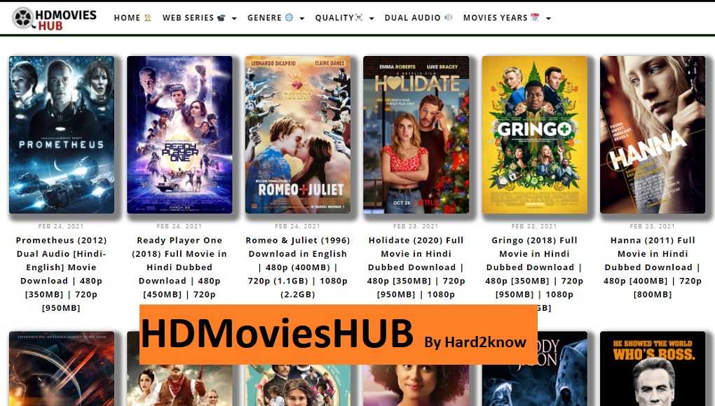 HDmovieshub 2022 – Best Movies Download Web Site 900mb Movies Hindi Dubbed